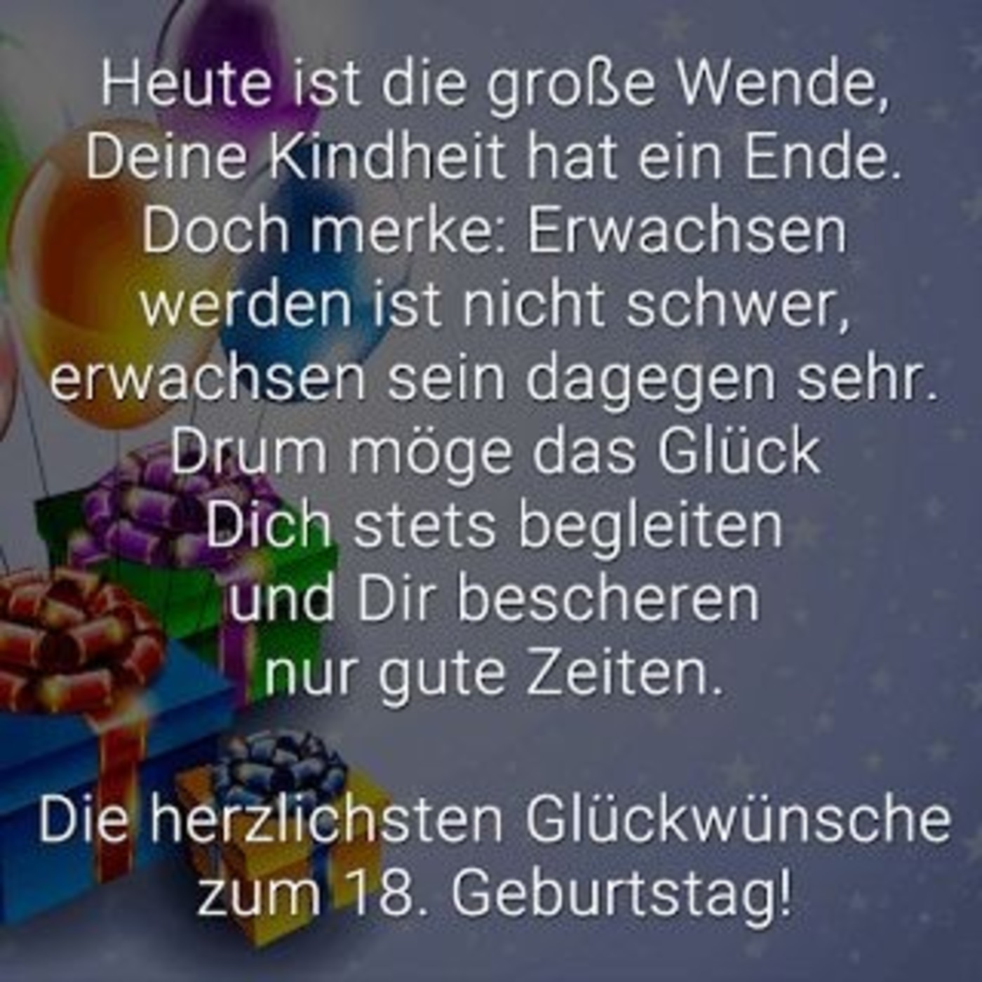 Alles Gute Zum Geburtstag zum 18