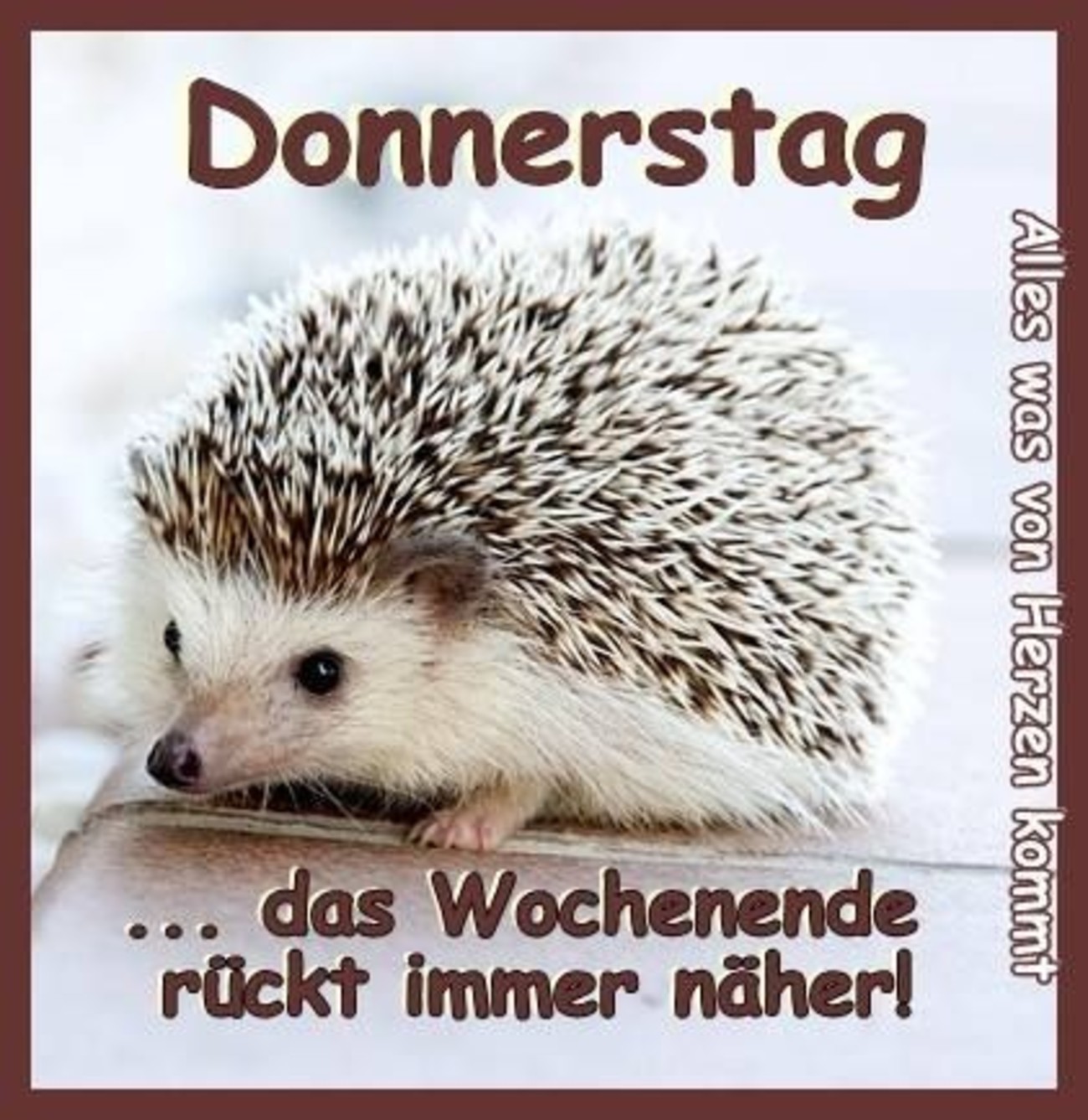 Donnerstag bald ist wochenende 8