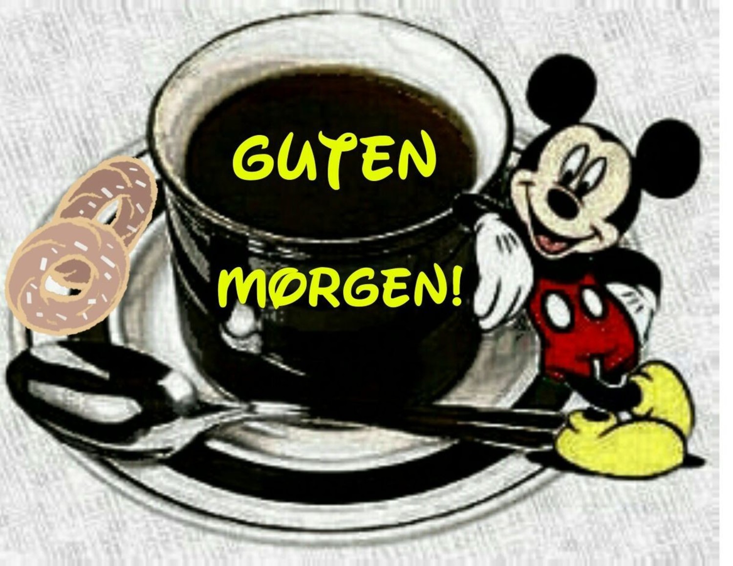 Guten morgen mit kaffee