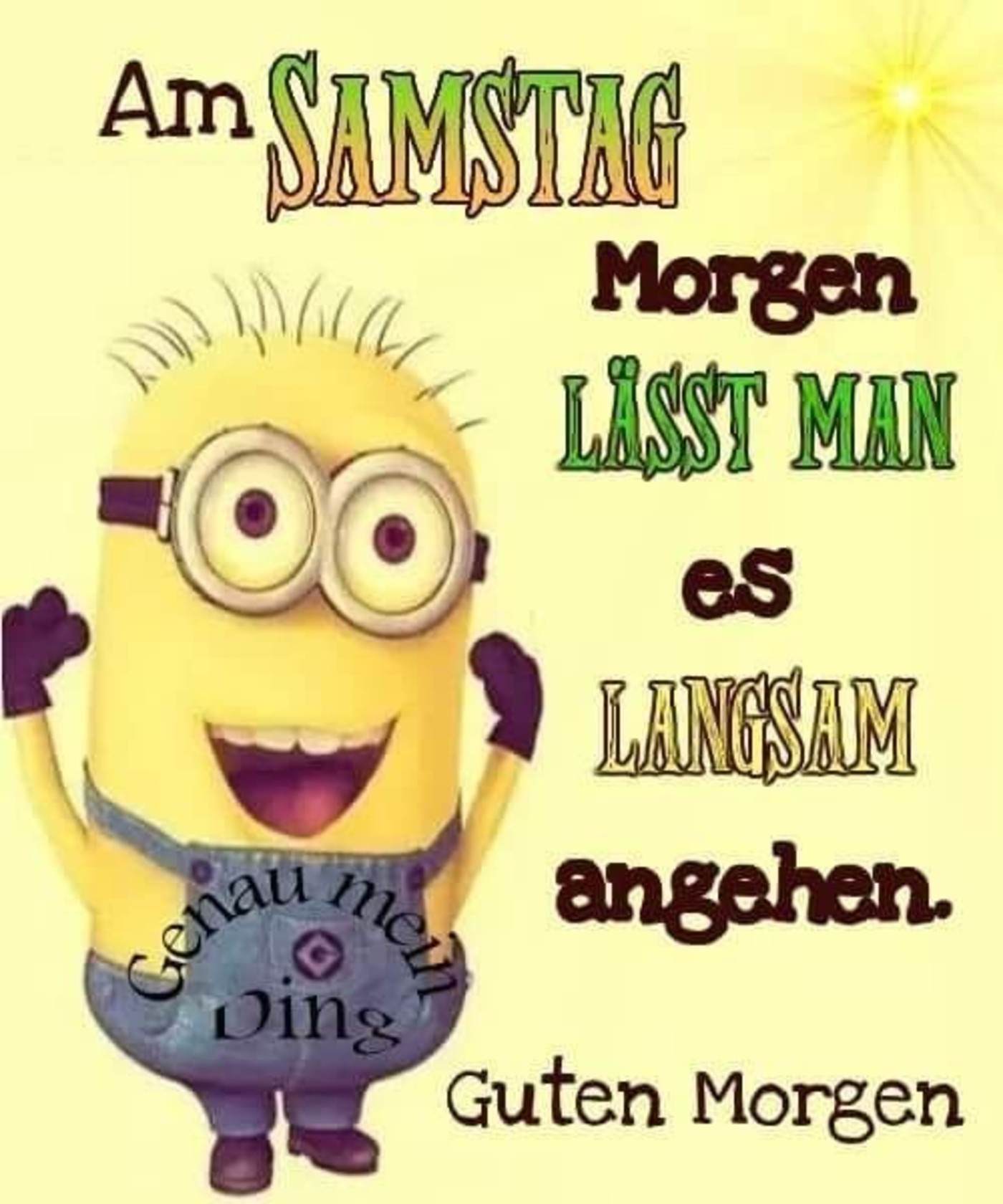 Schönen Samstag Minions
