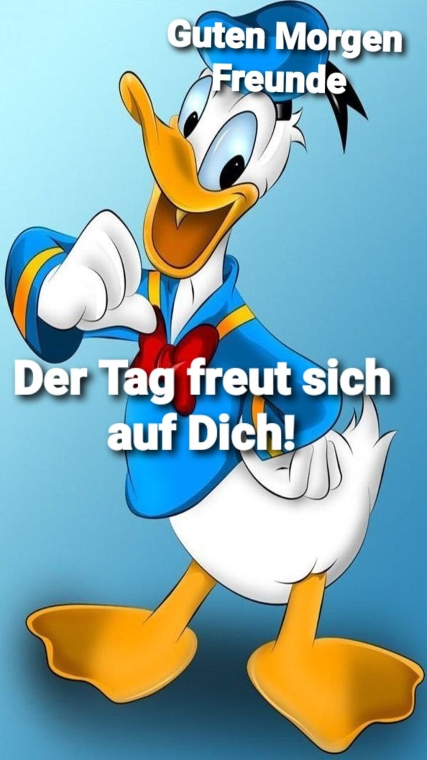 Guten Morgen Freunde der tag freut sich auf dich