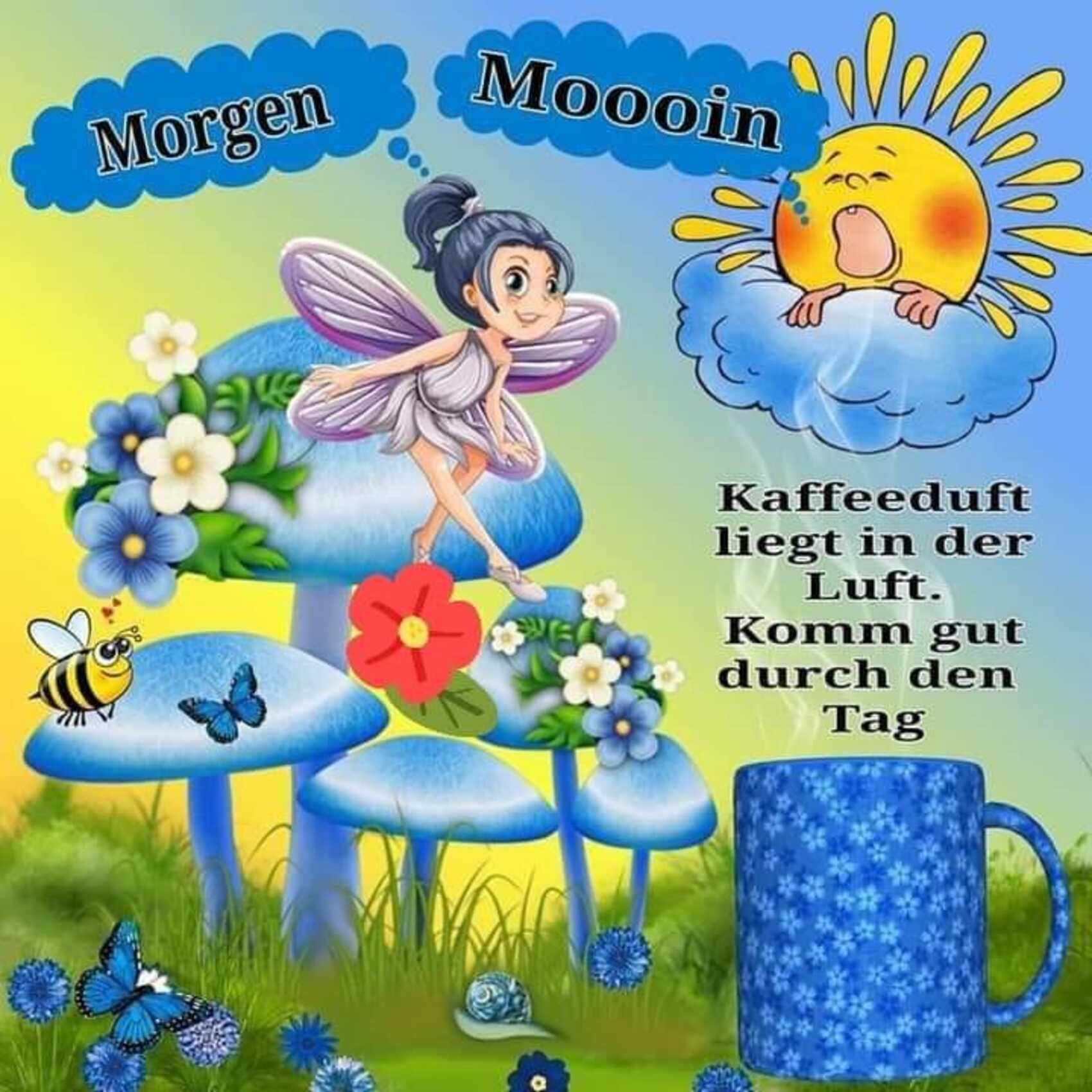 Morgen moooin kaffeeduft liegt in der luft komm gut durch den tag