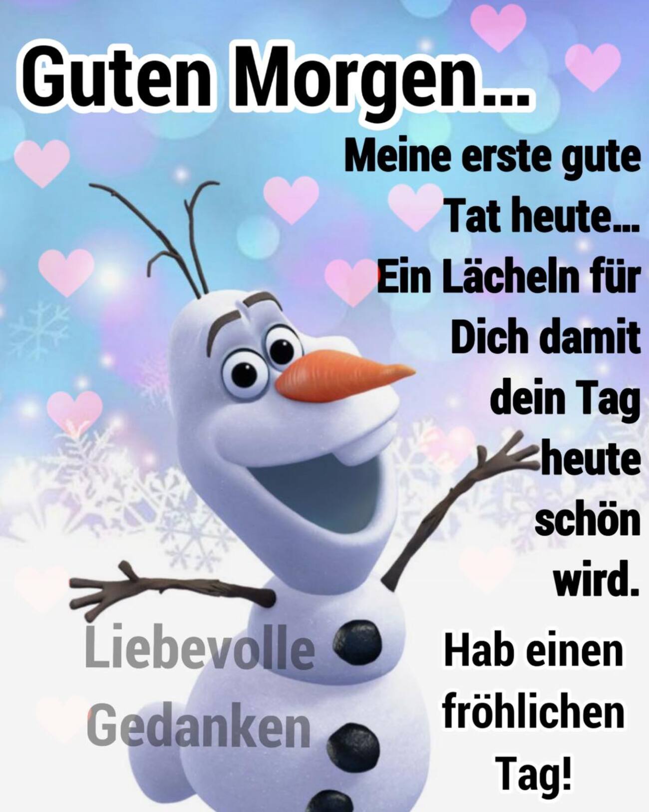 Guten Morgen meine erste gute tat heute Weihnachten