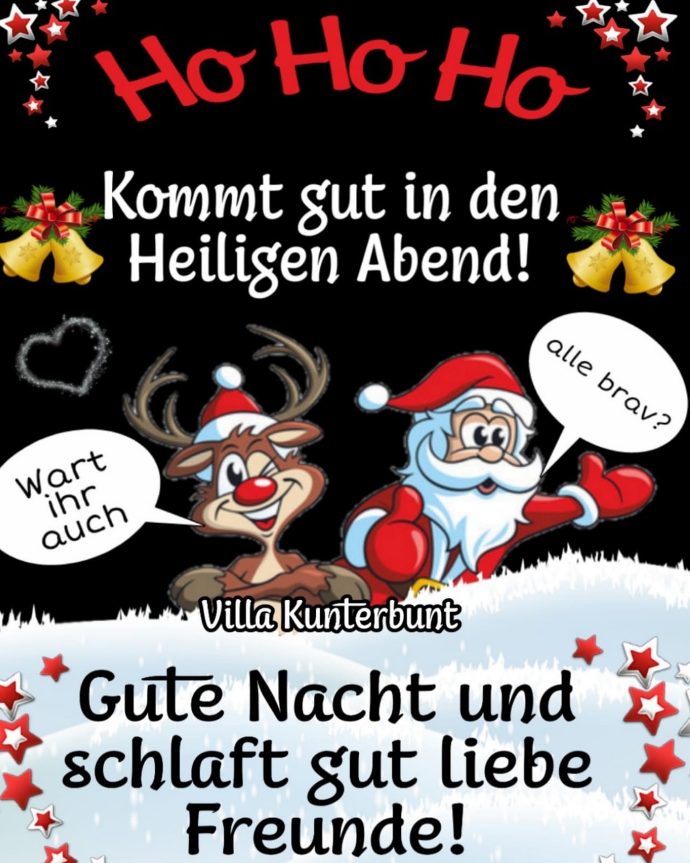 Ho Ho Ho gute nacht Weihnachten