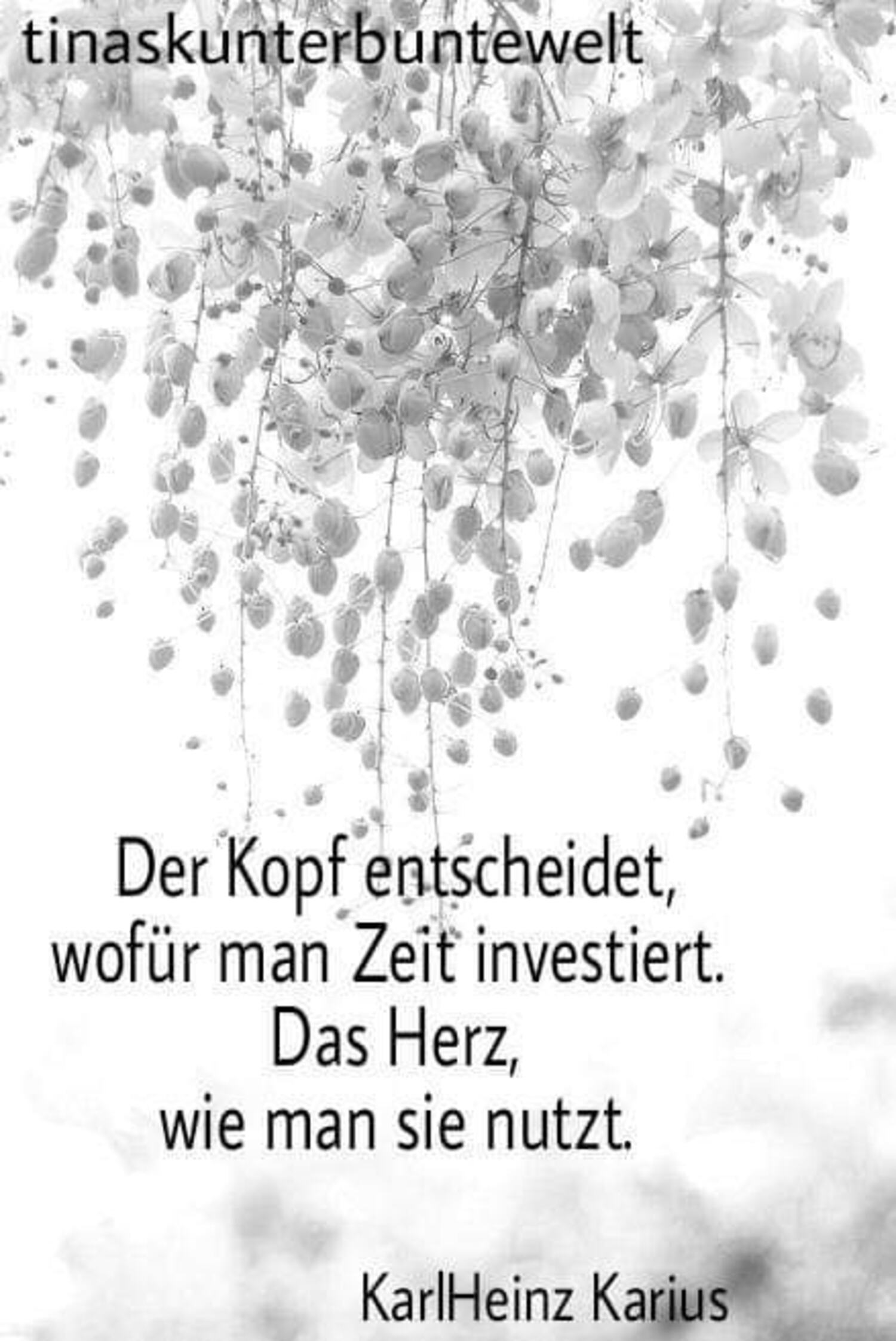 Der kopf entscheidet wofür man zeit investiert das herz wie man sie nutzt