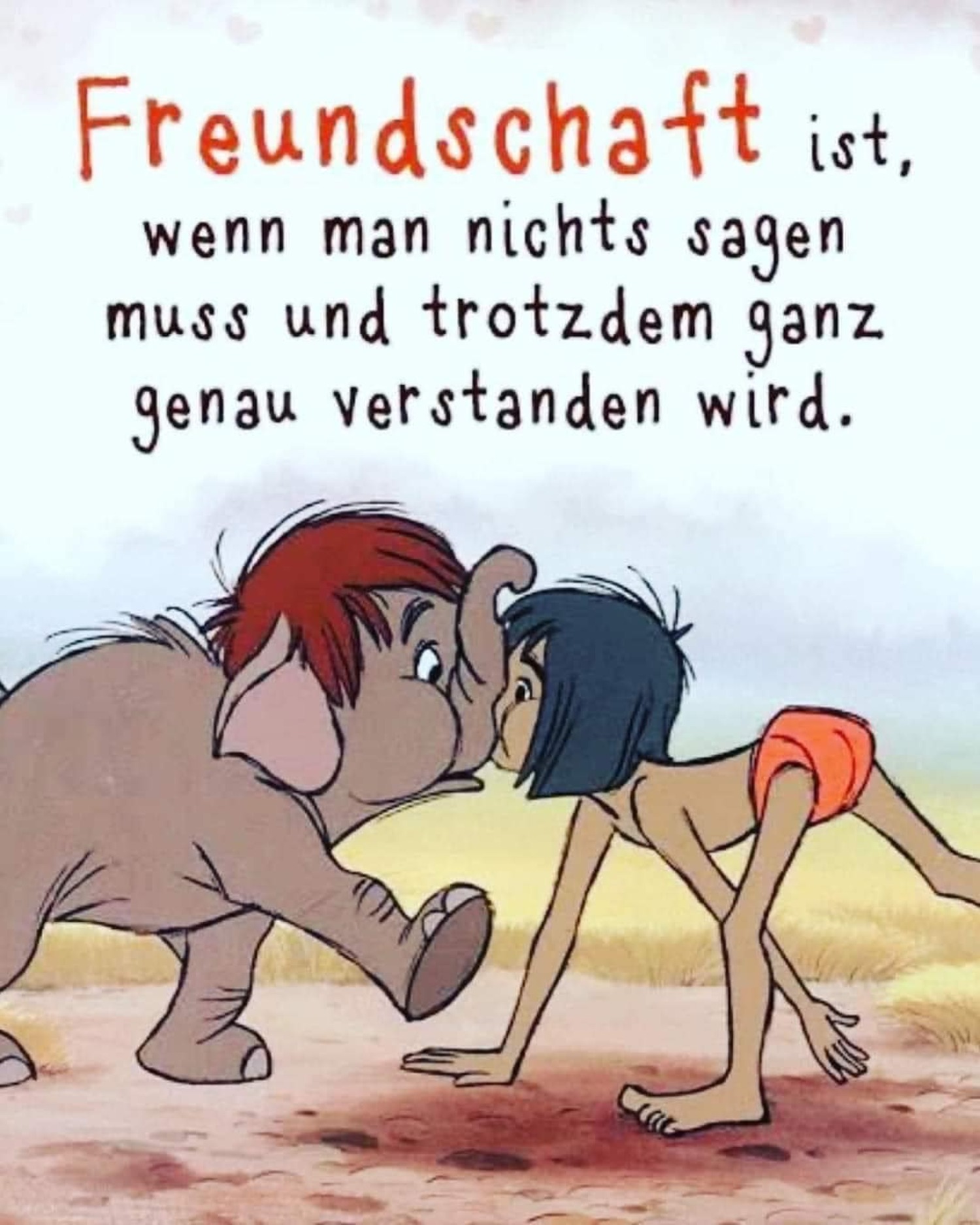 Freundschaft ist wenn man nichts sagen muss und trotzdem ganz genau verstanden wird