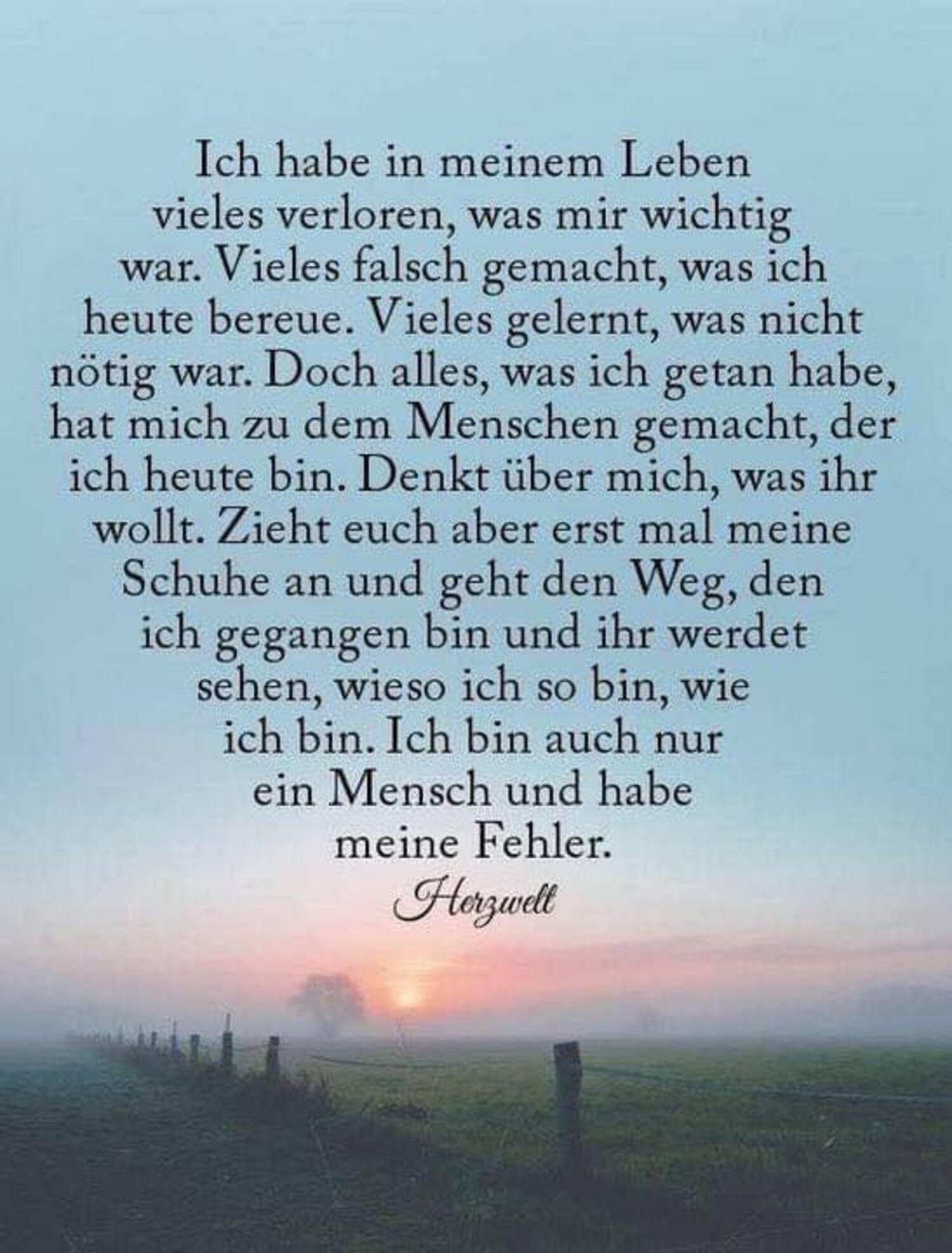 Ich habe in meinem leben vieles verloren was mir wichtig war