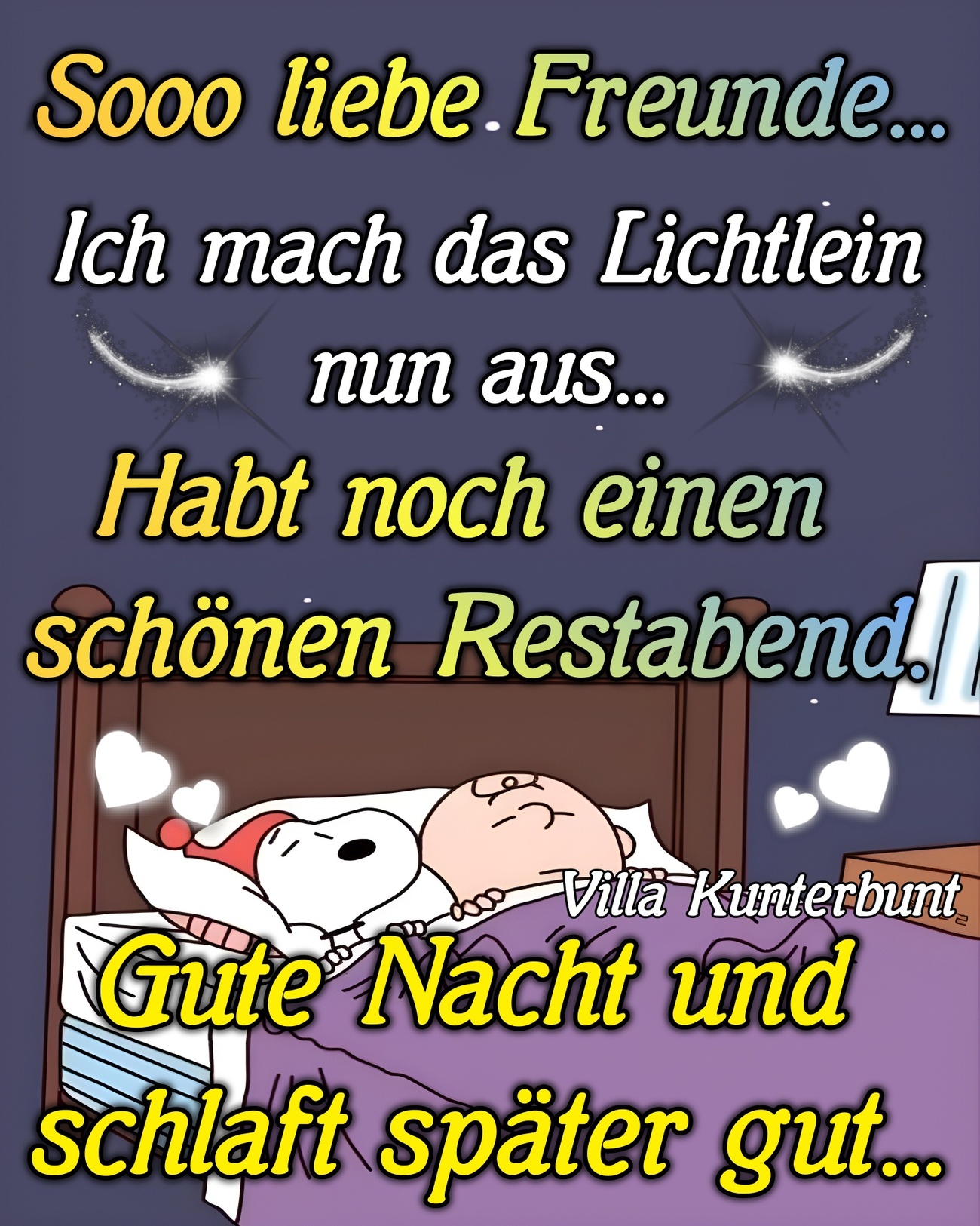 Sooo liebe freunde ich mach das lichtlein nun aus habt noch einen schönen restabend