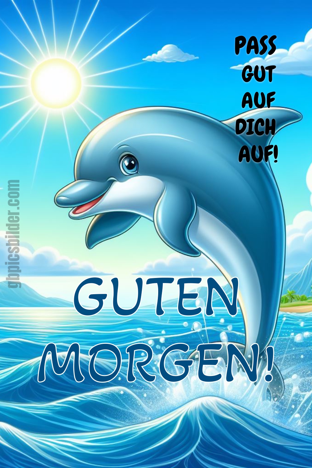 Guten Morgen mit dem Delphin